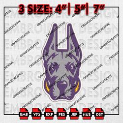 UAlbany Logo Embroidery files, NCAA Embroidery Designs, UAlbany Great Danes Machine Embroidery, NCAA