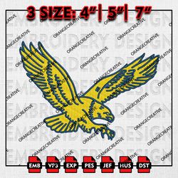 Coppin State Logo Embroidery files, NCAA Embroidery Designs, Coppin State Eagles Machine Embroidery, NCAA