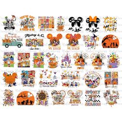 Halloween Bundle Svg Png, Trick Or Treat Svg, Halloween Mouse And Friends, Spooky Season, Spooky Vibes,Svg, Png Files Fo