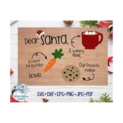 Santa Tray Svg, Christmas Tray Svg, Cookie Tray, Santa Claus, Dear Santa Svg, Sublimation, Color, Santa Cookies SVG, Png
