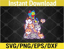 Autism Child Awareness Cute Kawaii Cat Puzzle Svg, Eps, Png, Dxf, Digital Download