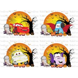 Happy Halloween Cars Bundle Png, Halloween Masquerade, Trick Or Treat Png, Spooky Vibes Png, Png Files For Sublimation