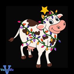 Cow Reindeer Hat Santa Christmas Svg, Christmas Svg, Cow Svg