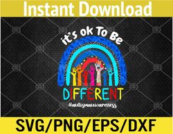 To Be Different Autism Awareness Leopard Rainbow Svg, Eps, Png, Dxf, Digital Download