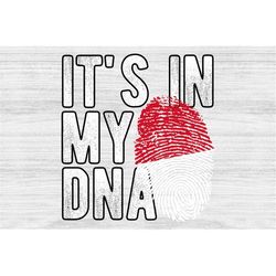 It's in my DNA Monaco Flag Fingerprint PNG Sublimation design download for shirts, Mugs, Print-on-demand PNG, Digital do