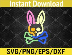 Neon Rabbit For Easter Day, Psycho-Bunnies, Easter 2022 Svg, Eps, Png, Dxf, Digital Download