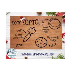 Santa Tray Svg, Christmas Tray Svg, Cookie Tray, Santa Claus, Dear Santa Svg, Christmas Eve Svg, Santa Cookies SVG, Png,
