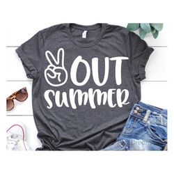 First Day of School Svg, Peace Out Summer Svg, Funny Back to School Shirt Svg, 1st, 2nd Grade, Preschool Pre-K Svg File