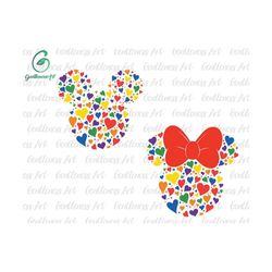 Bundle Mouse Icon Colorful Heart Svg, Valentine Day Svg, Heart Svg, Lover Svg, Couple Svg, Magic Love Svg