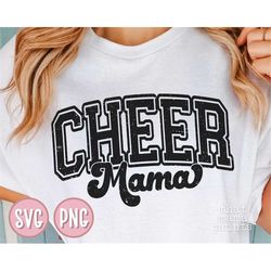Cheer Mama Svg & Png, Cheer Mom Shirt Design, Cheerleader Svg, Cheerleading Svg, Competitive Cheer, Girl Mom Svg, Distre