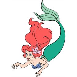 QualityPerfectionUS Digital Download - The Little Mermaid Ariel - PNG, SVG File for Cricut, HTV, Instant Download