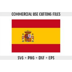 Spain flag SVG Original colors, Spain Flag Png, Commercial use for print on demand, Cut files for Cricut, Cut files for