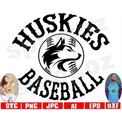 Huskies Baseball Svg, Husky Baseball Svg, Huskies Svg, Husky Svg, Cricut Designs, Sports, Huskies Logo Svg, Baseball Svg