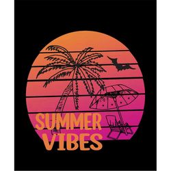 QualityPerfectionUS Digital Download - Summer Vibes - SVG File for Cricut, HTV, Instant Download