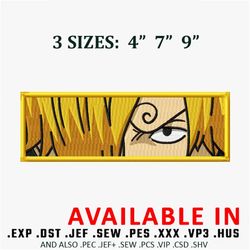 Sanji eyes embroidery design, Anime design, One piece Embroidery, Anime shirt, Embroidered shirt, Digital download