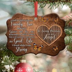 In Loving Memories Of My Angel Ornament PNG, Benelux Christmas Ornament, PNG Instant Download, Xmas Ornament Sublimation