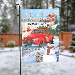 Only Jesus Can Make Way Where There Is No Way Garden Flag - 12x18 Garden Flag Sublimation Design Download PNG File Insta