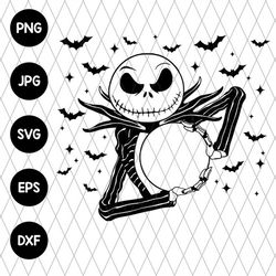 Horror Character and Bat Svg file, Svg Files For Cricut, 24oz Venti Cold Cup Design, EPS file, PNG file, JPG file Downlo