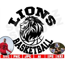 Lions svg, Lions basketball svg, Lion svg, Lion basketball svg, Lions mascot svg, Lions mascot png, Lions png, Cricut de