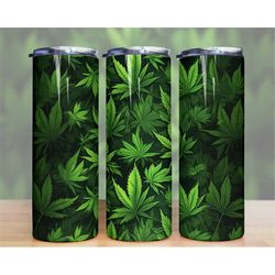 green cannabis tumbler wrap, tumbler png, 20oz skinny tumbler sublimation, tumbler wrap, sublimation design download