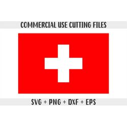 Switzerland flag SVG Original colors, Switzerland Flag Png, Commercial use for print on demand Cut files for Cricut Cut