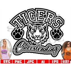 Tigers cheerleading svg, Tiger cheer svg, Tiger cheerleading svg, Tigers cheer svg, Tiger svg, Tigers svg, cricut silhou