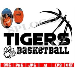 tigers basketball svg, tiger basketball svg, tigers svg tiger svg paw print, digital cut file school pride svg cricut an