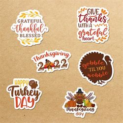 thanksgiving sticker bundle, sticker png bundle, printable stickers, digital stickers, print and cut sticker, png digita