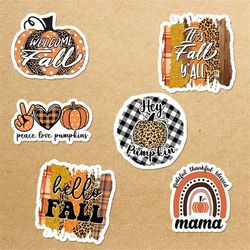 Fall Pumpkin Sticker Bundle, Sticker Png Bundle, Printable Stickers, Digital Stickers, Print and Cut Sticker, PNG Digita