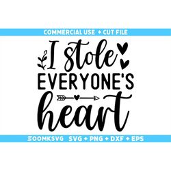 I stole everyones heart Svg, Baby sayings Svg, Baby Shower Svg, Baby Svg, Funny Baby Svg, New Baby Svg, New Mom svg, New