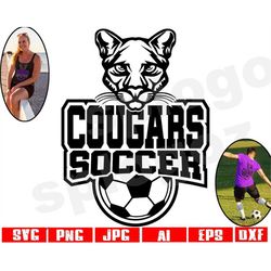 Cougars soccer svg Cougar soccer svg Cougars soccer png Cougar svg Cougars svg Cougars mascot png Cougars school spirit