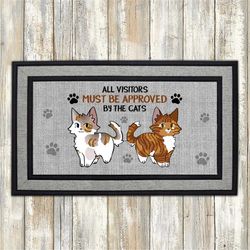 Approved By Cats Funny Doormat Png, Front Doormat Sublimation Design Download, Rug PNG, Rug Designs, Doormat PNG File