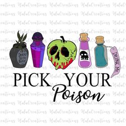 Pick Your Poison Halloween Svg, Villain Cartoon Svg, Spooky Vibes Svg, Halloween Villain Svg, Villain Gang Svg