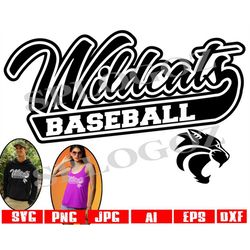 Wildcats baseball svg, Wildcat baseball svg, Wildcats svg, Wildcat svg sports, Digital Cut File, School Pride Svg Cricut
