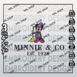 Halloween Machine Embroidery Files, Minnie and Co Est Halloween Embroidery files, Disney Halloween Embroidery