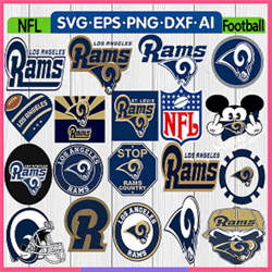 95 Files SVG,19 Designs.Los Angeles Rams svg File/football svg,svg bundles/NFL svg/Instant Download