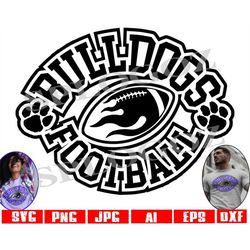 Bulldog football, Bulldogs football svg, Bulldog svg, Bulldogs svg, Cricut or Silhouette files, sports jerseys, sports,