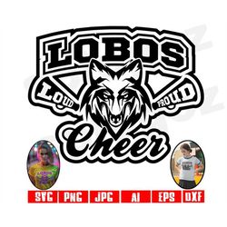 Lobos cheer svg team clipart Lobo cheer svg spirit shirts png Lobos cheerleading svg school spirit design school mascot