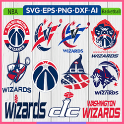 55 Files SVG,11Designs, Washington Wizards svg File/basketball svg,svg bundles/NBA svg/Instant Download