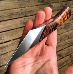 Handmade D2 Steel Blade, Wood Handle Kiridashi Knife, best for survival, for him