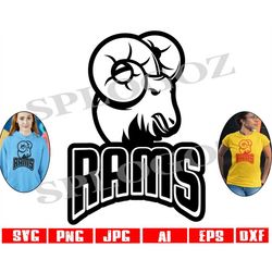Rams svg, Ram svg, Rams png, Ram png  Digital Cut File, School Pride, Cricut and Silhouette sports Rams png dxf, Rams sh