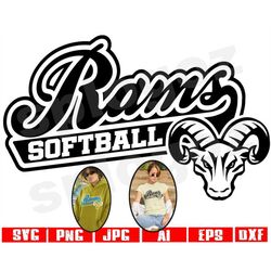 Rams softball svg Ram softball svg Rams svg Ram svg Rams softball png Rams mascot svg Rams mascot png Cricut designs Cri