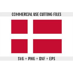 Denmark flag SVG Original colors, Denmark Flag Png, Commercial use for print on demand, Cut files for Cricut, Cut files