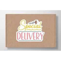 Special delivery stickers SVG, Thank you Boho SVG stickers for small businesses, Hand lettered stickers, Packaging Label