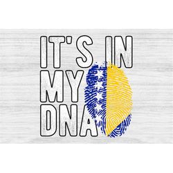 It's in my DNA Bosnia and Herzegovina Flag Fingerprint PNG Sublimation design download for shirts, Mugs Print-on-demand