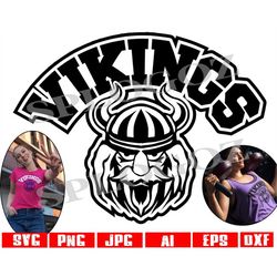 Vikings svg, Viking svg, Vikings png, Viking png, Viking mascot svg, Viking school spirit shirt, Vikings school spirit p