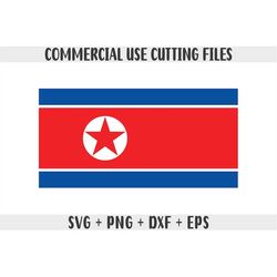 North Korea flag SVG Original colors, North Korea Flag Png, Commercial use for print on demand Cut files for Cricut Cut