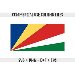 Seychelles flag SVG Original colors, Seychelles Flag Png, Commercial use for print on demand, Cut files for Cricut, Cut
