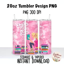 Barbie One More Chapter 20oz Skinny Tumbler Sublimation Wrap PNG, Waterslide, UV DTF,  Digital Instant Download