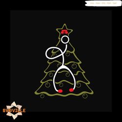 Christmas Tree With Stethoscope Svg, Christmas Svg, Christmas Tree Svg